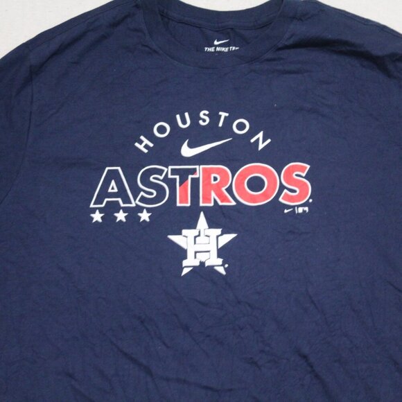 The Nike Tee Men Blue Tee Shirt Houston Astros Stars Size XXL - Picture 4 of 9